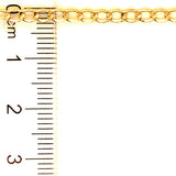 Cadena (Gourmet Hueca) en oro amarillo 10kt. 60cm
