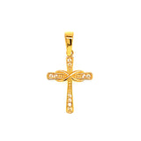 Dije (cruz) con circones en oro amarillo 18kt.