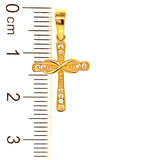 Dije (cruz) con circones en oro amarillo 18kt.