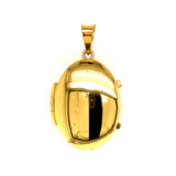Relicario (ovalado) en oro amarillo 18kt.
