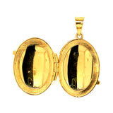 Relicario (ovalado) en oro amarillo 18kt.