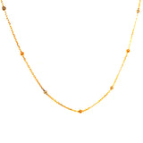 Cadena (bolitas) en oro tres tonos 18kt. 40cm