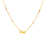 Cadena (bolitas) en oro tres tonos 18kt. 40cm