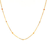 Cadena (bolitas) en oro tres tonos 18kt. 45cm