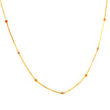 Cadena (bolitas) en oro tres tonos 18kt. 45cm