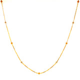 Cadena (bolitas) en oro tres tonos 18kt. 50cm