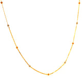 Cadena (bolitas) en oro tres tonos 18kt. 50cm