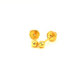 Aretes (bolitas) para bebes en oro amarillo 18kt.