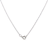 Collar de esmeraldas con diamantes en oro blanco 10kt. 45CM EM-0.15CTS. D-0.04CTS.