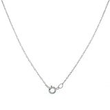 Collar de esmeraldas con diamantes en oro blanco 10kt. 45CM EM-0.75CTS. D-0.06CTS.