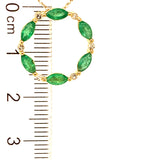 Collar de esmeraldas con diamantes en oro amarillo 10kt. 45CM EM-0.90CTS. D-0.10CTS.