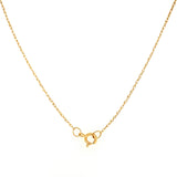 Collar de esmeraldas con diamantes en oro amarillo 10kt. 45CM EM-0.90CTS. D-0.10CTS.