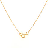 Collar de esmeraldas con diamantes en oro amarillo 10kt. 45CM EM-0.45CTS. D-0.04CTS.