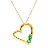 Collar de esmeraldas en oro amarillo 10kt. 45CM EM-0.25CTS.