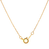 Collar de esmeraldas en oro amarillo 10kt. 45CM EM-0.25CTS.