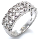(SOFIA) Anillo con diamantes en oro blanco 10k