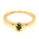 Anillo de esmeralda en oro amarillo 14kt. EM-0.11CTS.
