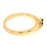 Anillo de esmeralda en oro amarillo 14kt. EM-0.11CTS.