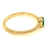 Anillo de esmeralda en oro amarillo 14kt. EM-0.25CTS.