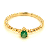 Anillo de esmeralda en oro amarillo 14kt. EM-0.15CTS.