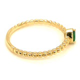 Anillo de esmeralda en oro amarillo 14kt. EM-0.15CTS.