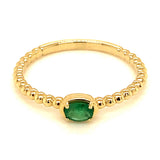 Anillo de esmeralda en oro amarillo 14kt. EM-0.15CTS.