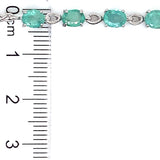 Pulsera de esmeraldas en plata 925.