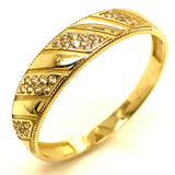 Trío de anillos con circones en oro amarillo 10kt.