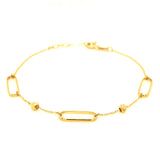 Pulsera en oro amarillo 10kt. 17/19cm