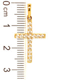 Dije (Cruz) con circones en oro amarillo 10kt.