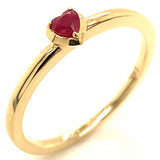 Anillo con rubí en oro amarillo 14KT