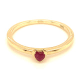 Anillo con rubí en oro amarillo 14KT
