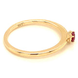Anillo con rubí en oro amarillo 14KT
