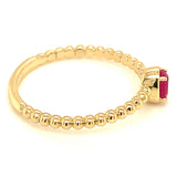 Anillo de rubí en oro amarillo 14kt. R-0.25CTS.