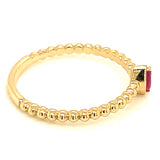 Anillo con rubí en oro amarillo 14KT
