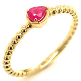 Anillo con rubí en oro amarillo 14KT