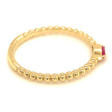 Anillo con rubí en oro amarillo 14KT
