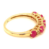 Anillo con rubí y diamantes en oro amarillo 14KT
