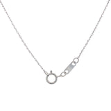 Collar con rubí (Cabouchon) y diamantes en oro blanco 10KT. 45cm