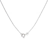 Collar con rubí (Cabouchon) y diamantes en oro blanco 10KT. 45cm