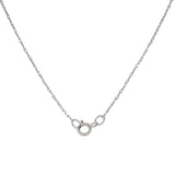 Collar con rubí (Cabouchon) y diamantes en oro blanco 10KT. 45cm