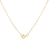 Collar con rubí  y diamantes en oro blanco 10KT. 45cm