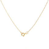 Collar con rubí y diamantes en oro amarillo 10KT. 45cm
