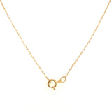 Collar con rubí y diamantes en oro amarillo 10KT. 45cm