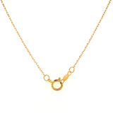 Collar con rubí en oro amarillo 10KT. 45cm