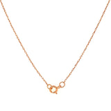 Collar con rubí y diamantes en oro rosado 14KT. 45cm