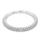 (LD) Banda con diamantes de laboratorio en oro blanco 14kt. D-0.30CTS.