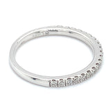 (LD) Banda con diamantes de laboratorio en oro blanco 14kt. D-0.30CTS.