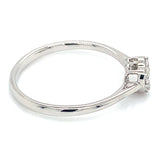 Anillo (corazón) con diamantes en oro blanco 14kt. D-0.18CTS.