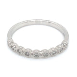 (SOFIA) Anillo con diamantes en oro blanco 10kt. D-0.10CTS.